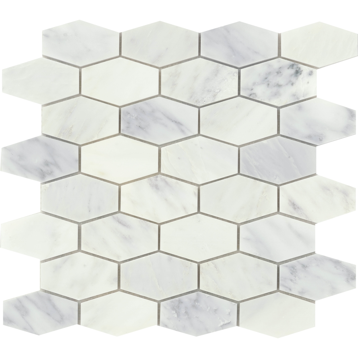 Marble Polished Hexagon Wide Pattern Mosaic